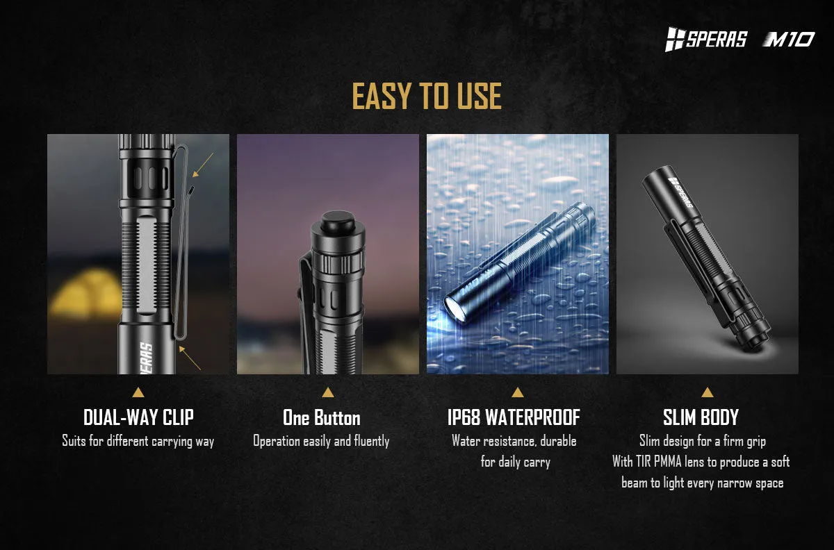 M10 (Black) - 200 lumens