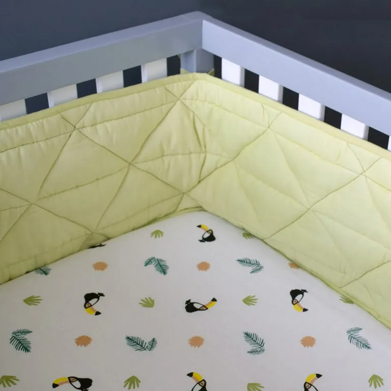 Masilo Organic Fitted Cot Sheet - Tropical Toucan