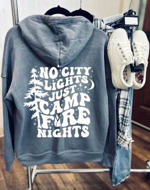 No City Lights Just Camp Fire Nights Hoodie