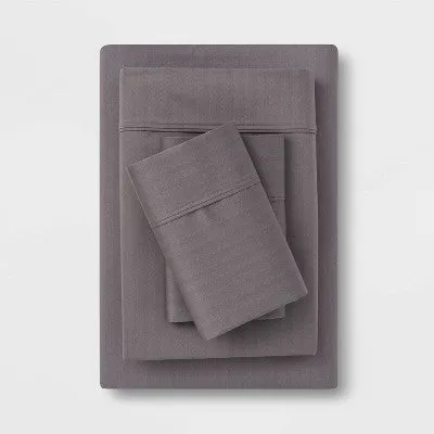 Open Box - Threshold 500TC Cotton Blend Sateen 4-Piece Sheet Set Deep Pocket