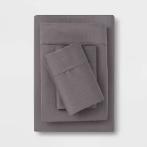 Open Box - Threshold 500TC Cotton Blend Sateen 4-Piece Sheet Set Deep Pocket