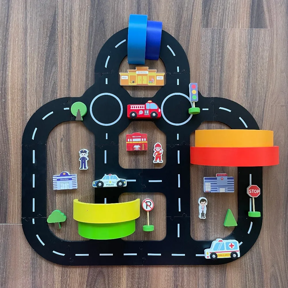 Open Ended Wooden Road Tracks