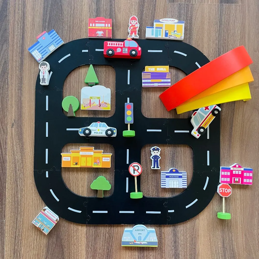 Open Ended Wooden Road Tracks