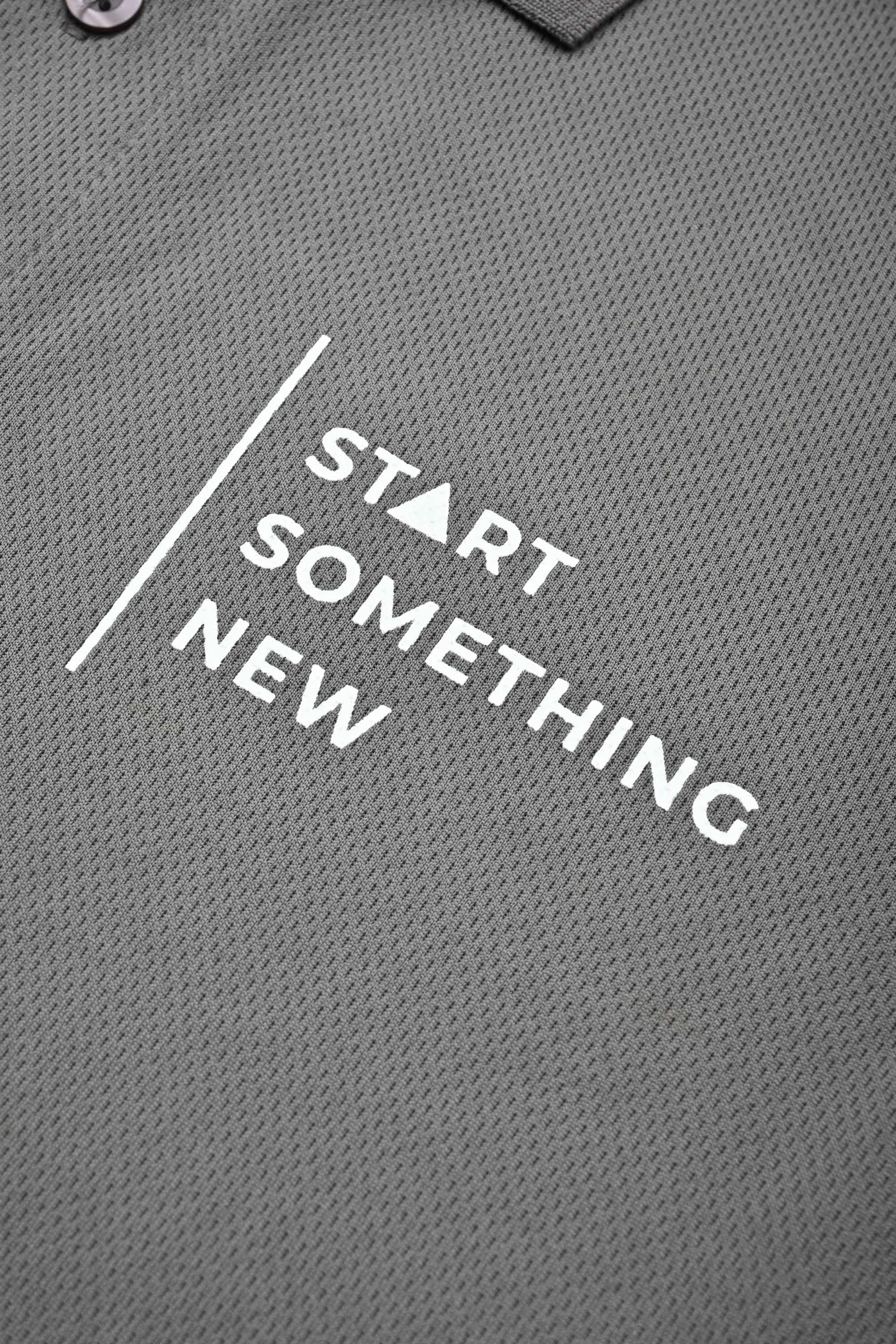 Polo Republica Men's Start Something New Printed Moisture Wicking Activewear Polo Shirt