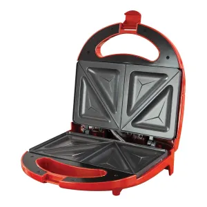 Quest 35149 Sandwich Toastie Maker/Red/Non-Stick Easy Clean/Student Essentials for University
