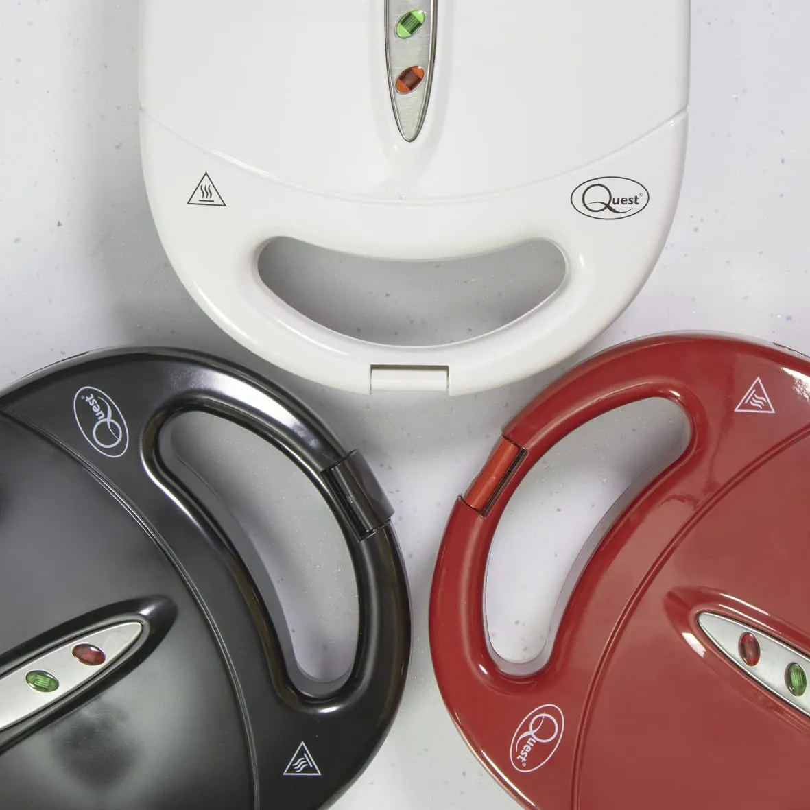 Quest 35149 Sandwich Toastie Maker/Red/Non-Stick Easy Clean/Student Essentials for University