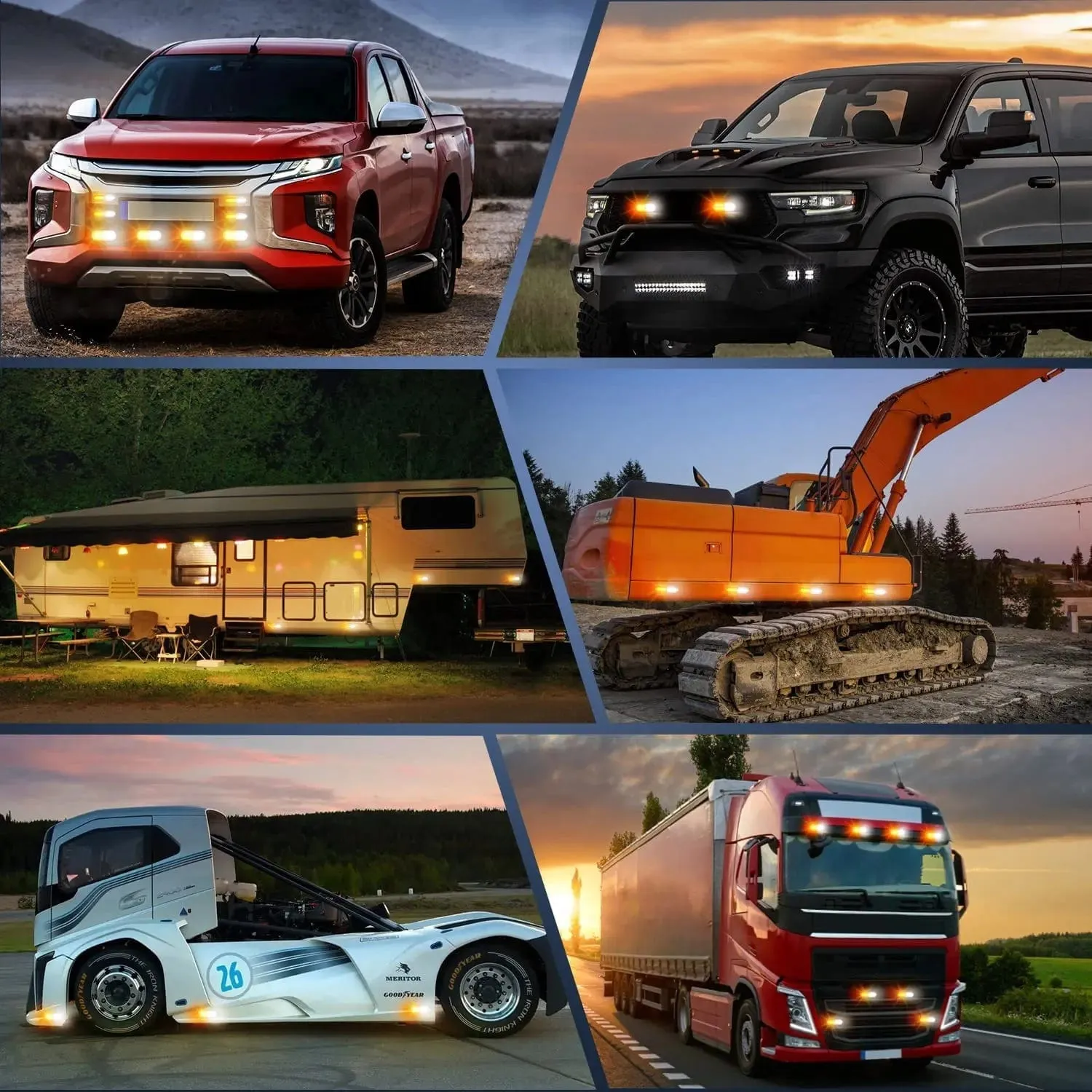 Surface Mount Led Strobe Light Kit (8 Pcs)