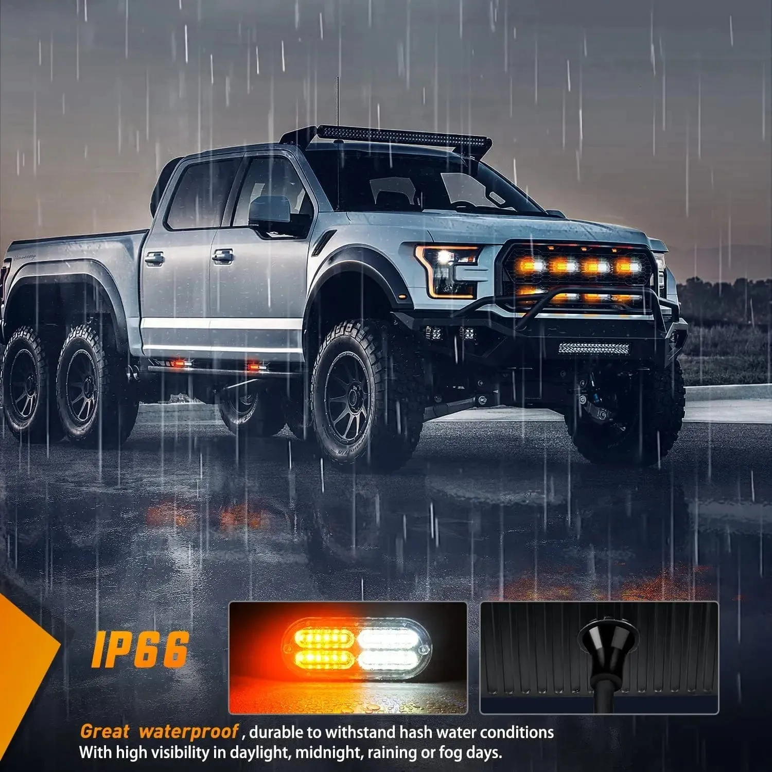 Surface Mount Led Strobe Light Kit (8 Pcs)