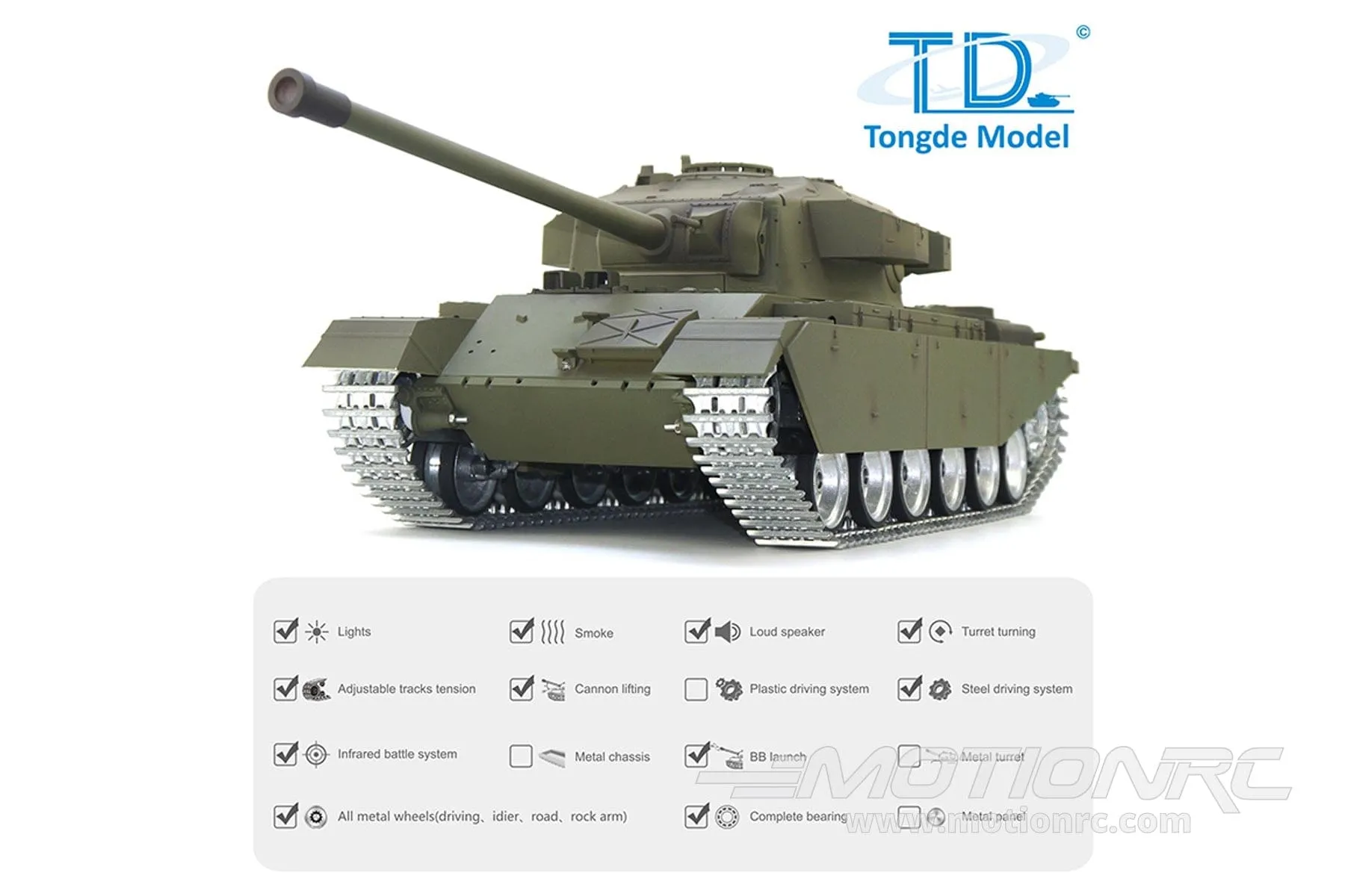 Tongde UK Centurion Mk 5 Professional Edition 1/16 Scale Battle Tank - RTR