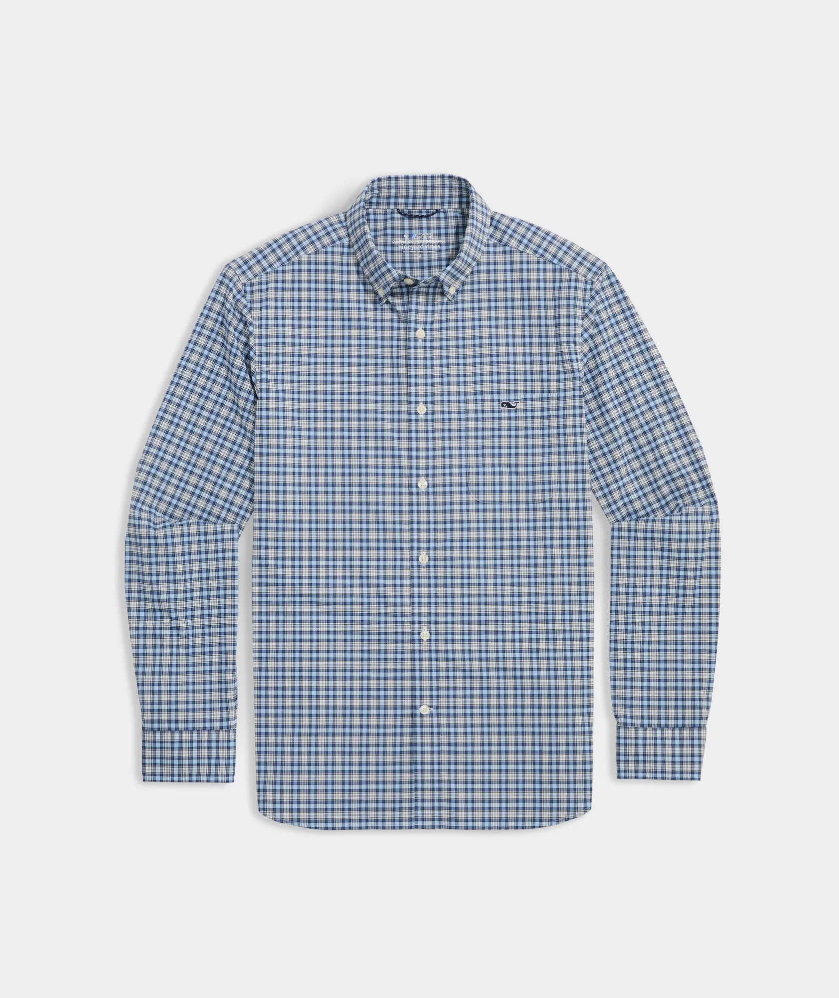 Vineyard Vines Mens On-The-Go Button Down Plaid Shirt