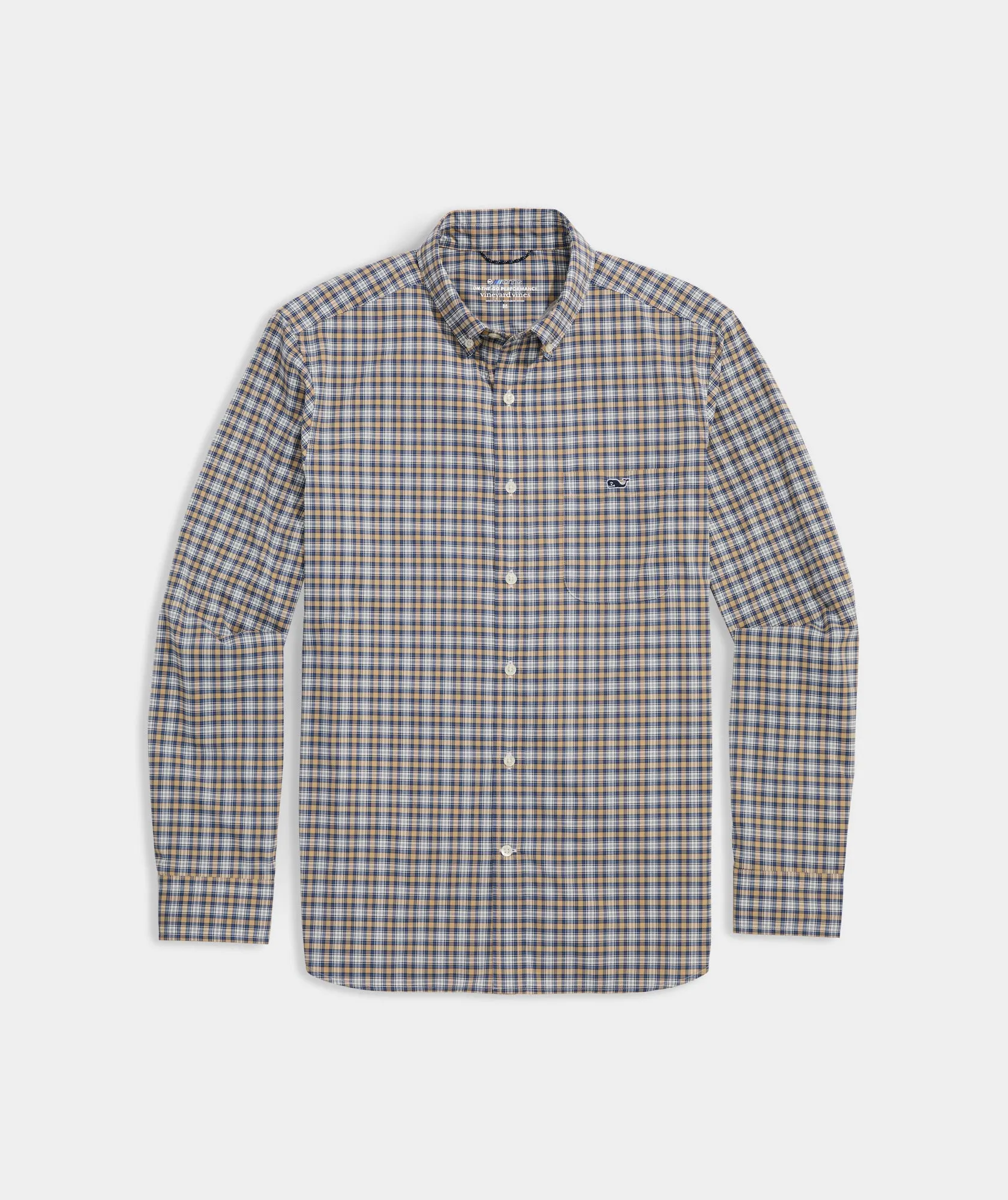 Vineyard Vines Mens On-The-Go Button Down Plaid Shirt