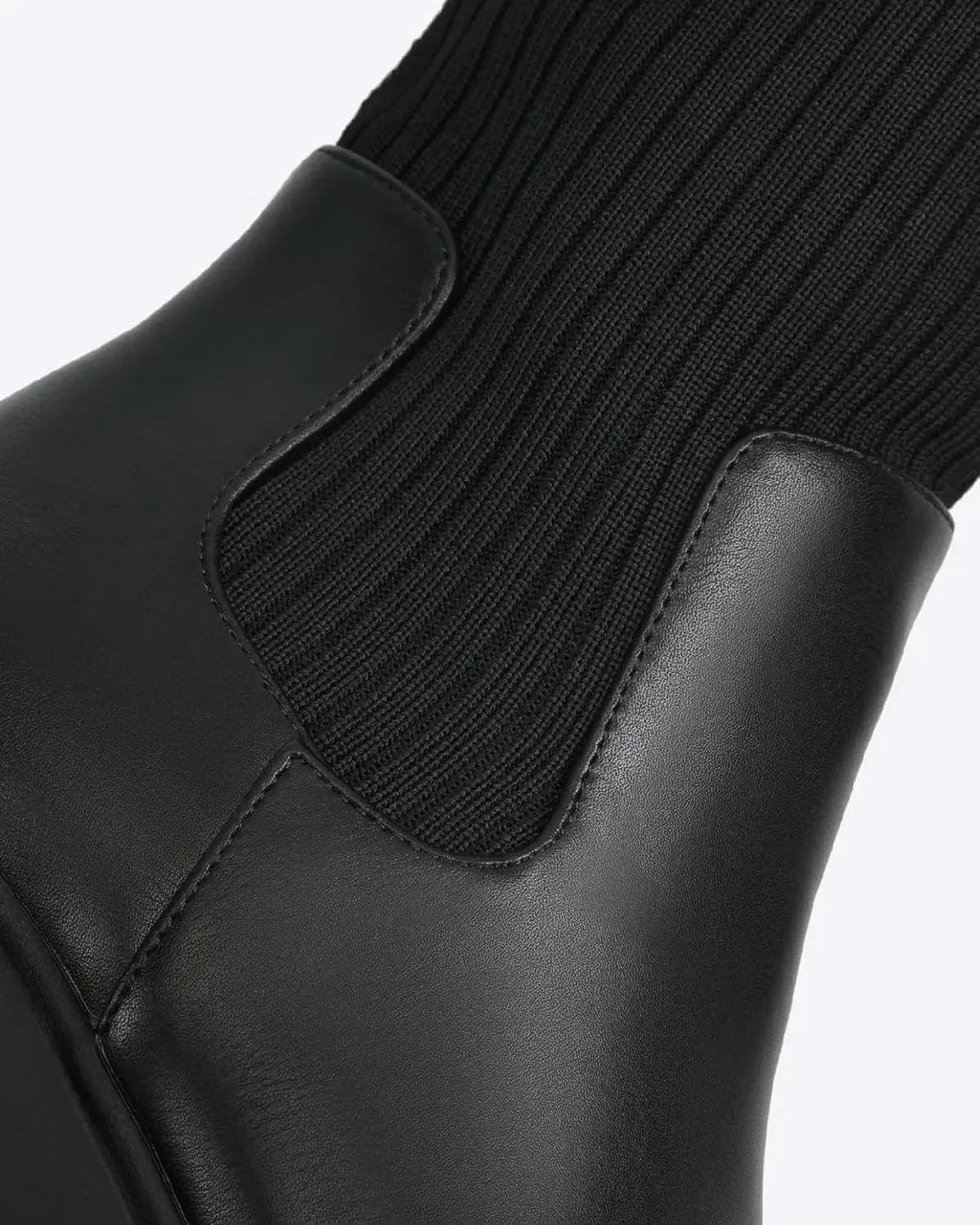 Womens Over Knee Boots Thigh High Stretch Knitted Socks Chunky Block Heel Boots